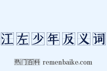 江左少年反义词是什么意思的图片